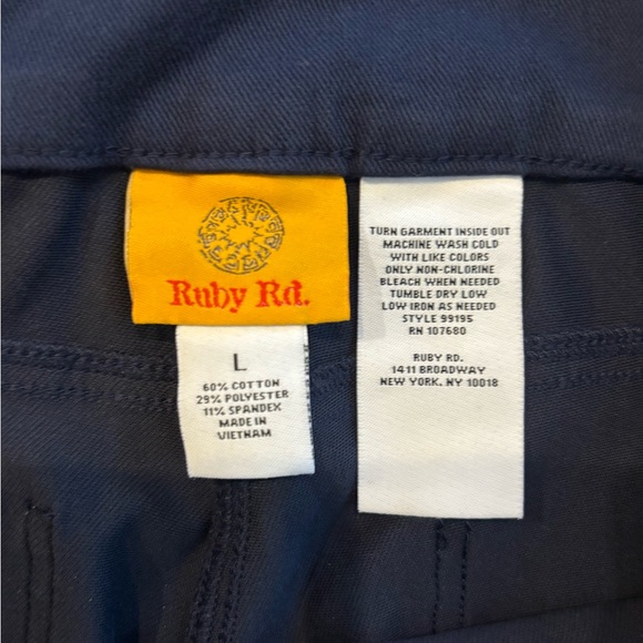 🧡💛Ruby Rd. Deep Blue Slimming Pants - Picture 4 of 4